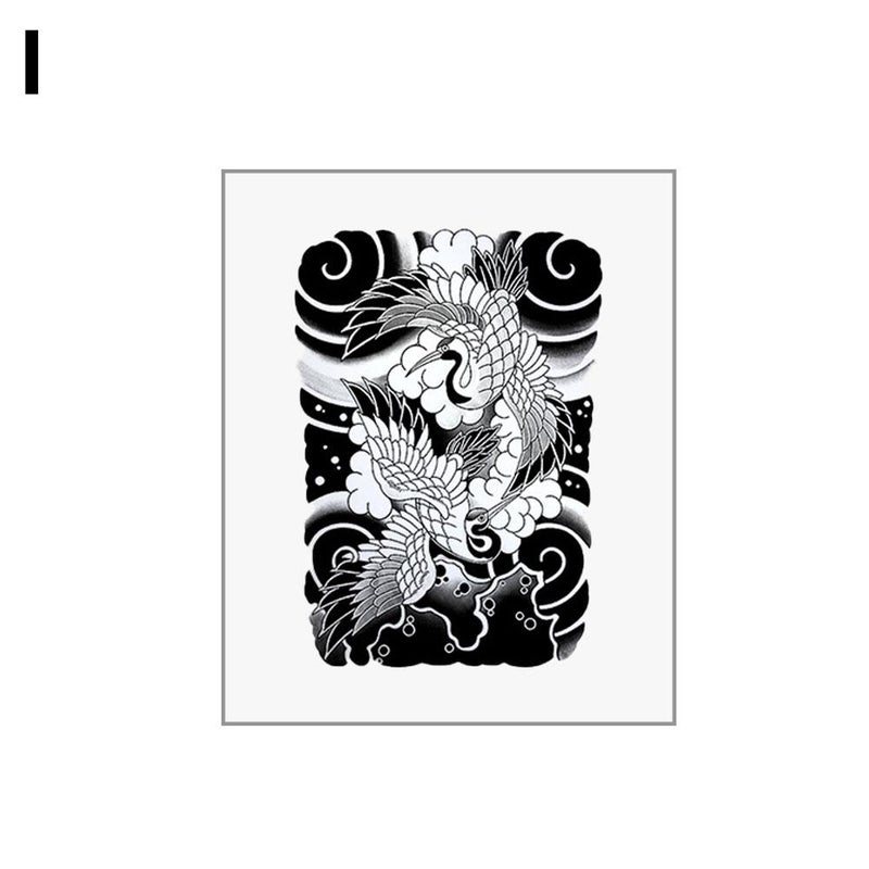 Juice herbal temporary tattoo stickers, Japanese traditional temporary tattoo stickers, waterproof, long-lasting, for men's arms, personalized, high-end, large-format floral designs.